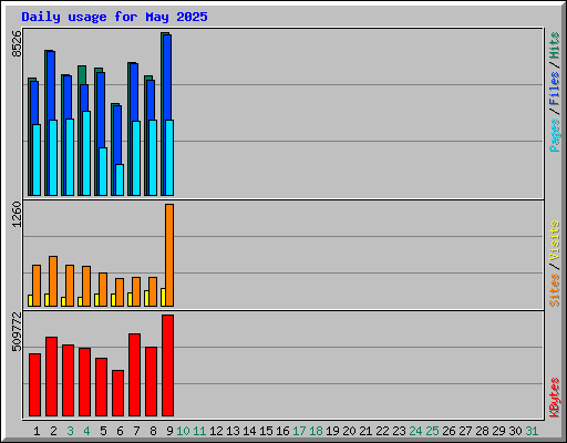 Daily usage for May 2025