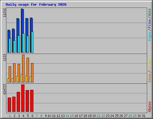 Daily usage for February 2026