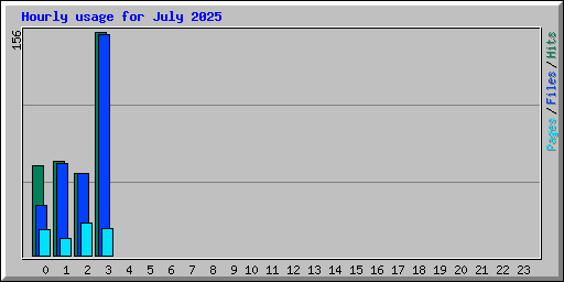 Hourly usage for July 2025