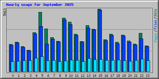 Hourly usage for September 2025